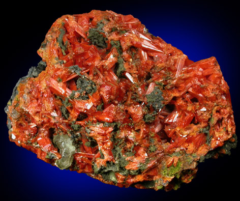 Crocoite with Pyromorphite and Cerussite from Berezovsk Gold Mine (Berezovskii), Sverdlovsk Oblast', Middle Ural Mountains, Russia (Type Locality for Crocoite)
