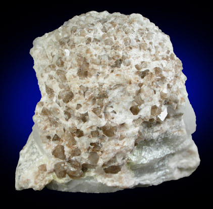 Zunyite in Pyrophyllite on Quartz from Big Bertha Mine, Dome Rock Mountains, La Paz County, Arizona