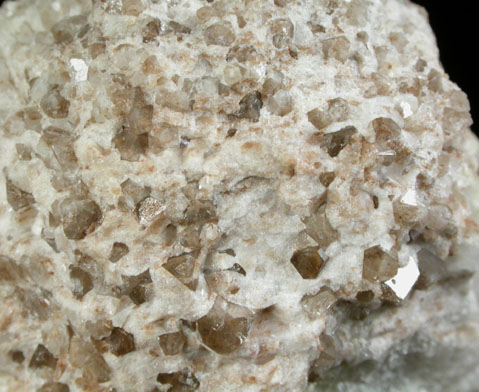 Zunyite in Pyrophyllite on Quartz from Big Bertha Mine, Dome Rock Mountains, La Paz County, Arizona