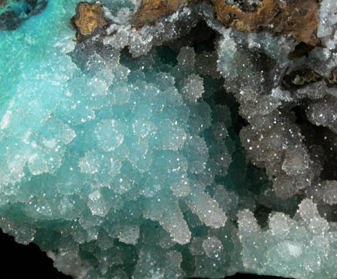 Chrysocolla with Quartz from Ray Mine, Mineral Creek District, Pinal County, Arizona