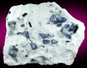 Benitoite and Natrolite in Natrolite from Benitoite Gem Mine, San Benito County, California (Type Locality for Benitoite)