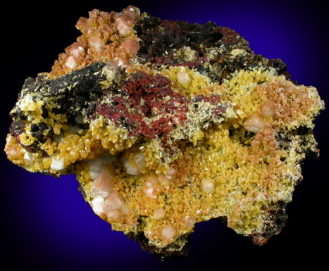 Mimetite with Calcite from Santa Eulalia District, Aquiles Serdn, Chihuahua, Mexico