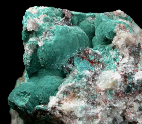 Rosasite with Calcite from Tsumeb Mine, Otavi-Bergland District, Oshikoto, Namibia