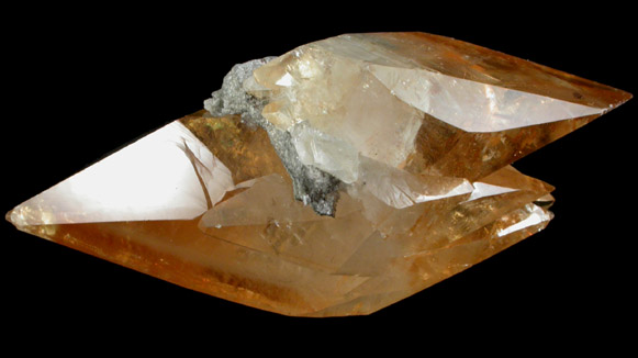 Calcite (twinned crystals) from Elmwood Mine, Carthage, Smith County, Tennessee