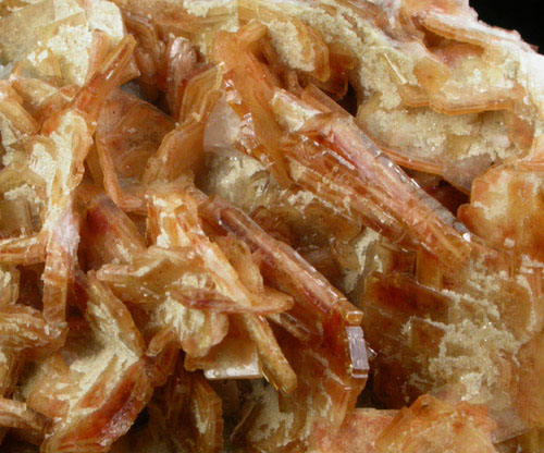 Barite on Quartz from Naica District, Saucillo, Chihuahua, Mexico