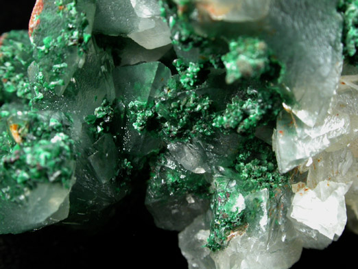 Calcite with Malachite inclusions from Copper Queen Mine, Bisbee, Warren District, Cochise County, Arizona