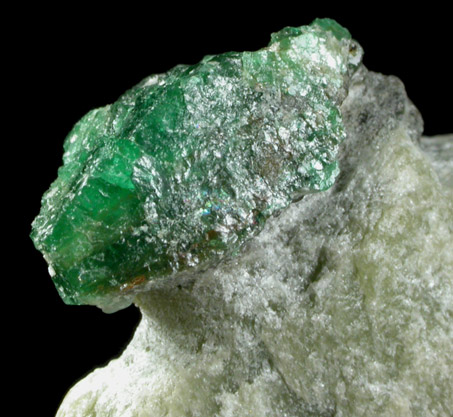 Beryl var. Emerald on Talc from Badel Mine, Nangahar, Afghanistan