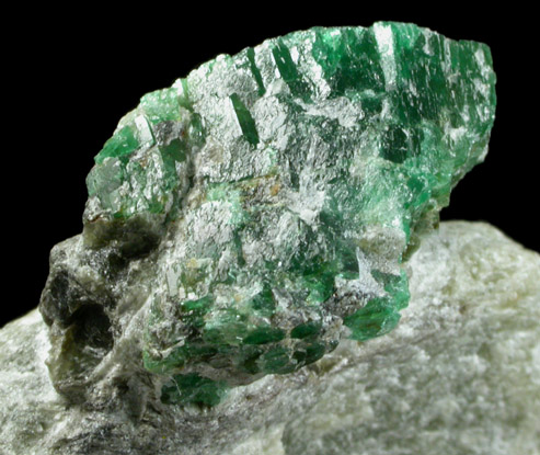 Beryl var. Emerald on Talc from Badel Mine, Nangahar, Afghanistan