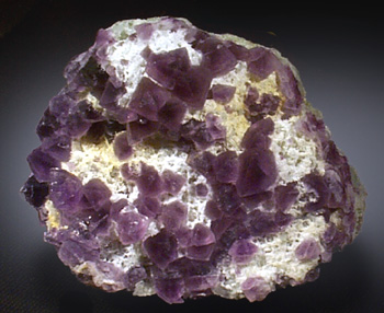 Fluorite on Quartz from Pine Canyon Deposit, Silver City, New Mexico