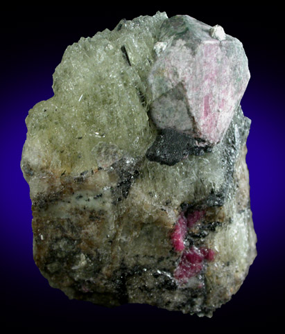 Eudialyte and Aegirine in Albite from Khibiny Massif, Kola Peninsula, Murmanskaja Oblast', Northern Region, Russia