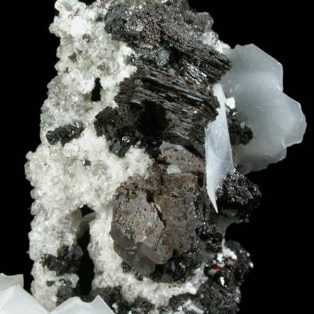 Wurtzite, Calcite, Muscovite from Yaogangxian Mine, Nanling Mountains, Hunan Province, China