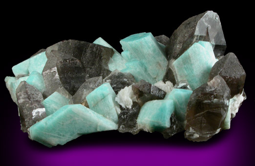 Microcline var. Amazonite with Smoky Quartz from Coil Claim, Lake George, Park County, Colorado