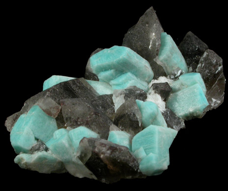 Microcline var. Amazonite with Smoky Quartz from Coil Claim, Lake George, Park County, Colorado