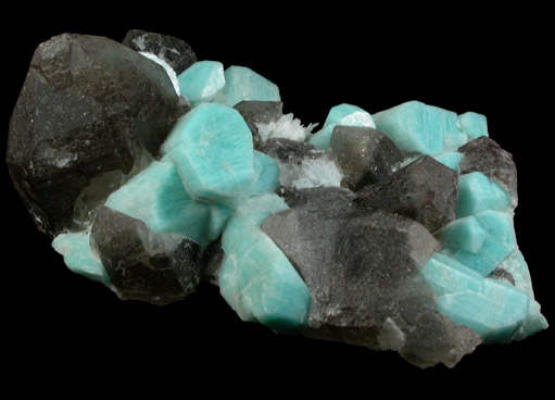 Microcline var. Amazonite with Smoky Quartz from Coil Claim, Lake George, Park County, Colorado