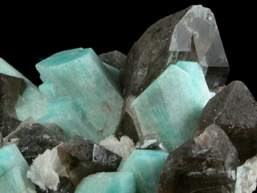 Microcline var. Amazonite with Smoky Quartz from Coil Claim, Lake George, Park County, Colorado