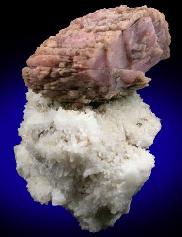 Rhodochrosite on Quartz from Grizzly Bear Mine, Ouray District, Ouray County, Colorado