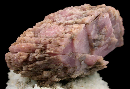 Rhodochrosite on Quartz from Grizzly Bear Mine, Ouray District, Ouray County, Colorado