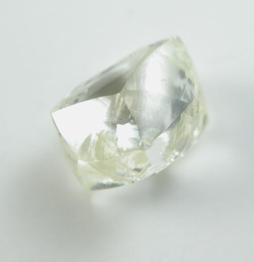 Diamond (0.86 carat gem-grade pale-yellow elongated crystal) from Premier Mine, Gauteng Province, South Africa