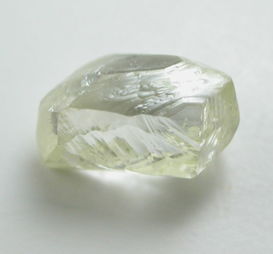 Diamond (1.02 carat gem-grade pale-yellow elongated crystal) from Premier Mine, Gauteng Province, South Africa