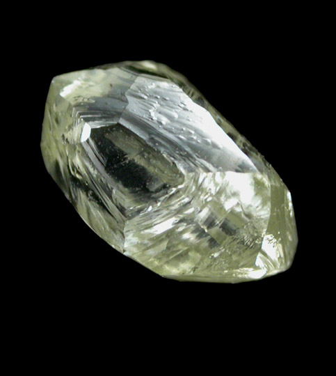 Diamond (1.02 carat gem-grade pale-yellow elongated crystal) from Premier Mine, Gauteng Province, South Africa