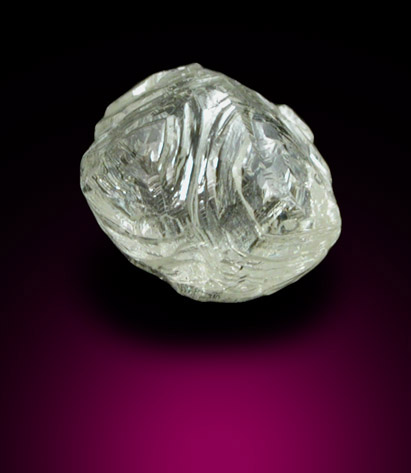 Diamond (0.81 carat colorless octahedral crystal) from Oranjemund District, southern coastal Namib Desert, Namibia