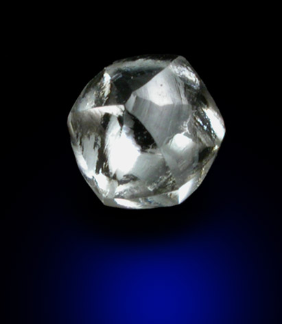 Diamond (0.32 carat colorless flattened crystal) from Oranjemund District, southern coastal Namib Desert, Namibia