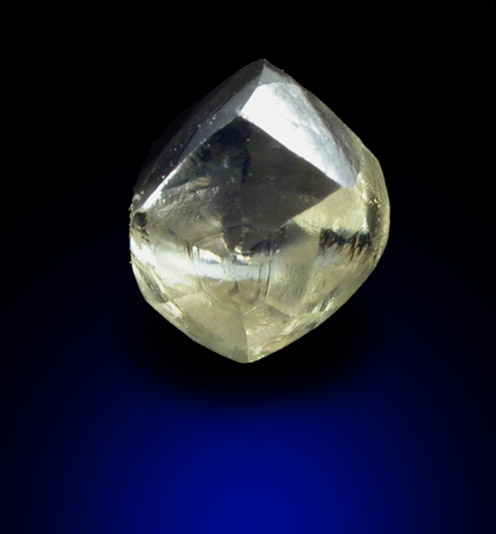 Diamond (1.04 carat yellow tetrahexahedral crystal) from Premier Mine, Gauteng Province, South Africa