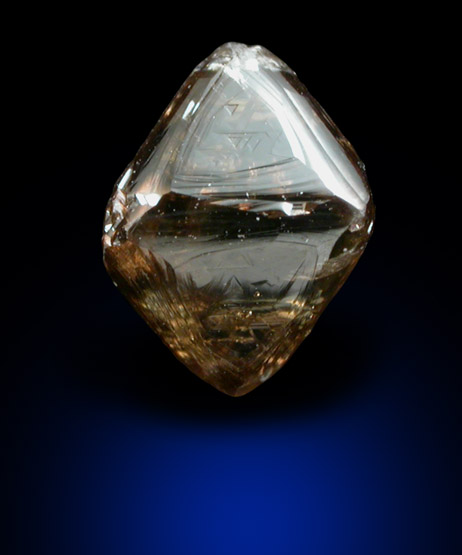 Diamond (2.55 carat brown octahedral crystal) from Diavik Mine, East Island, Lac de Gras, Northwest Territories, Canada