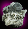 Bournonite and Pyrite on Quartz from Machacamarca Mine, Cornelio Saavedra, Potosí, Bolivia
