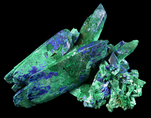 Malachite pseudomorphs after Azurite from Kerrouchene, Middle Atlas Mountains, Khnifra Province, Morocco