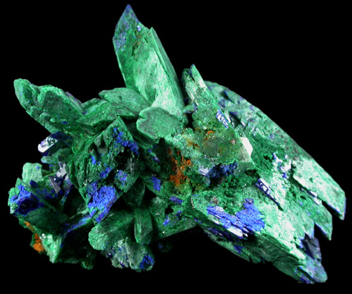 Malachite pseudomorphs after Azurite from Kerrouchene, Middle Atlas Mountains, Khnifra Province, Morocco