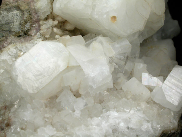 Apophyllite on Calcite from New Street Quarry, Paterson, Passaic County, New Jersey