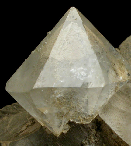 Quartz with phantom and Calcite from Nikolaevskiy Mine, Dalnegorsk, Primorskiy Kray, Russia