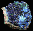 Azurite with Malachite pseudomorphs after Azurite from Morenci Mine, Clifton District, Greenlee County, Arizona