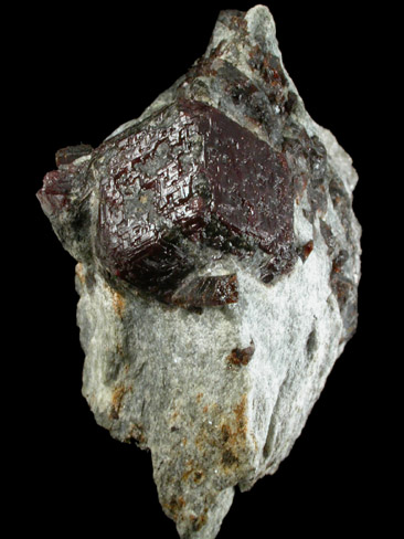 Almandine Garnet with Staurolite from Green's Farm, 750 m. ESE of Roxbury Falls, Roxbury, New Haven County, Connecticut