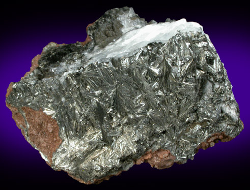 Pyrolusite on Quartz from Morocco