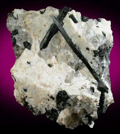 Schorl Tourmaline from La Flamme Quarry, Minot, Androscoggin County, Maine