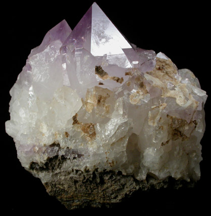 Quartz var. Amethyst from O and G Industries Southbury Quarry, Southbury, New Haven County, Connecticut