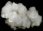 Calcite on Quartz and Galena from Deveti Septemvri Mine, Madan District, Rhodope Mountains, Bulgaria