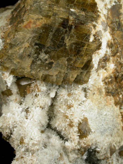 Siderite and Albite from Poudrette Quarry, Mont Saint-Hilaire, Qubec, Canada