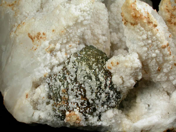 Quartz and Pyrite on Quartz pseudomorphs after Calcite from Cavnic Mine (Kapnikbanya), Maramures, Romania