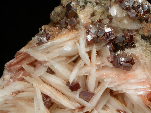 Barite with Vanadinite from Mibladen, Haute Moulouya Basin, Zeida-Aouli-Mibladen belt, Midelt Province, Morocco