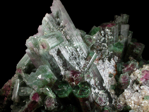 Elbaite Tourmaline with Lepidolite from Pederneira Mine, Sao Jose da Safira, Minas Gerais, Brazil