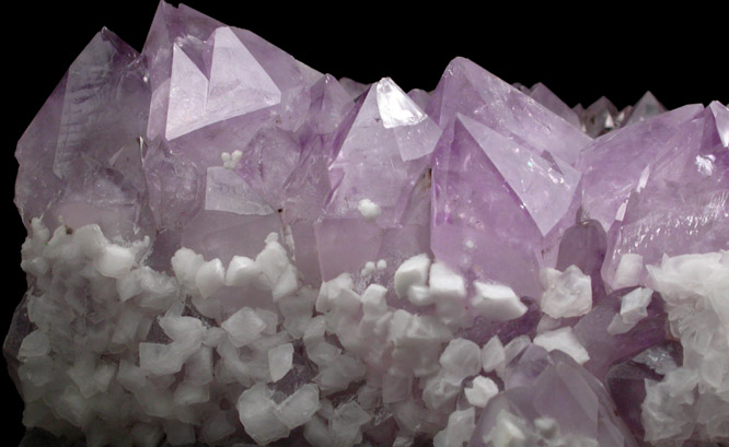 Quartz var. Amethyst with Calcite from Alto Uruguai, Rio Grande do Sul, Brazil