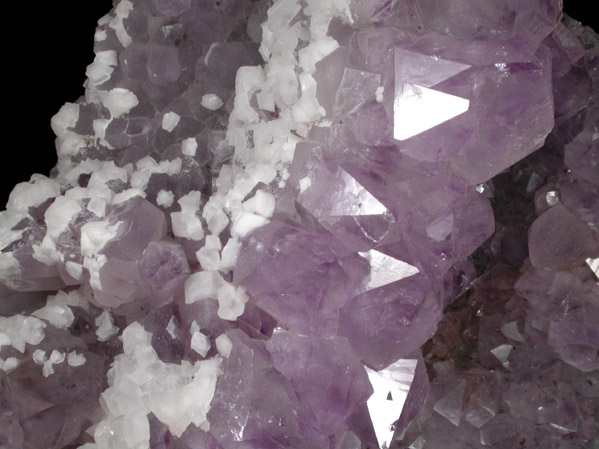 Quartz var. Amethyst with Calcite from Alto Uruguai, Rio Grande do Sul, Brazil