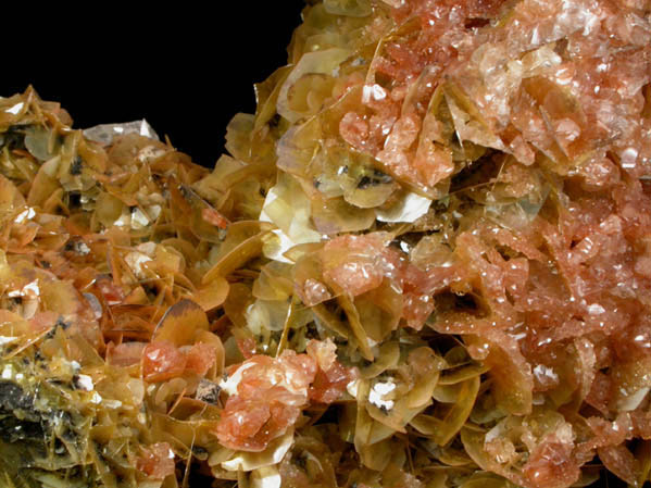 Wulfenite with Calcite on Limonite from Courtland-Gleeson District, Cochise County, Arizona