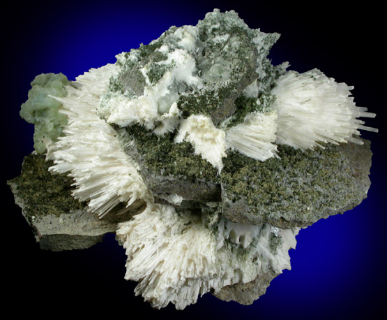 Natrolite with Prehnite from Upper New Street Quarry, Paterson, Passaic County, New Jersey
