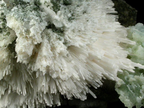 Natrolite with Prehnite from Upper New Street Quarry, Paterson, Passaic County, New Jersey