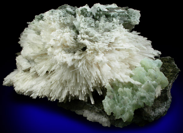 Natrolite with Prehnite from Upper New Street Quarry, Paterson, Passaic County, New Jersey