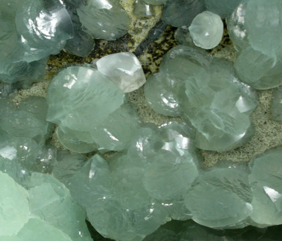 Prehnite with Calcite from Prospect Park Quarry, Prospect Park, Passaic County, New Jersey